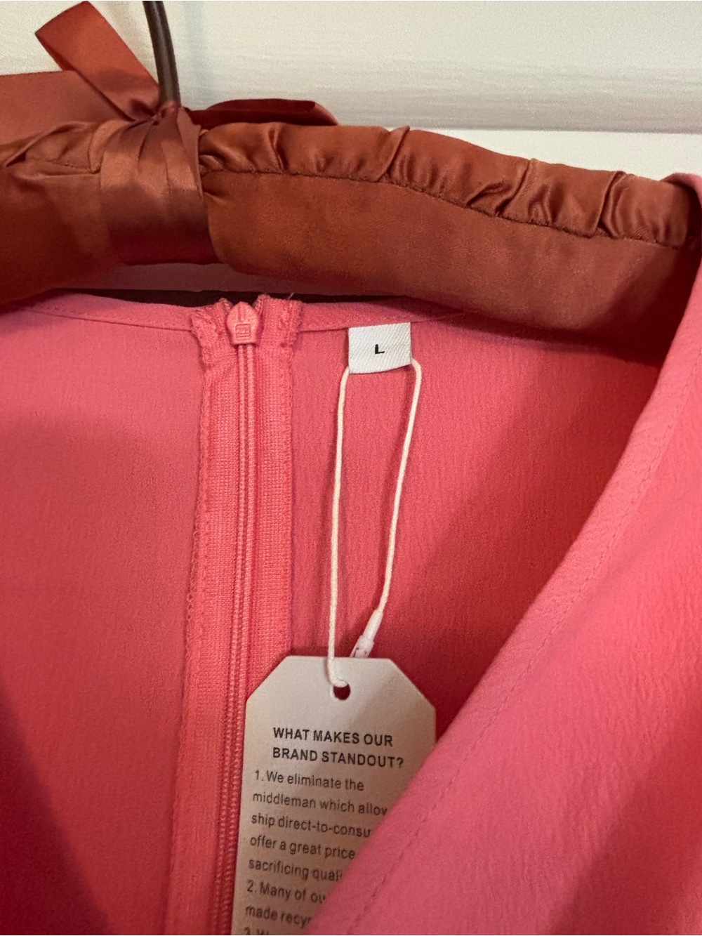 Women's Pink Knot-Front Midi Dress - Picture 3 of 5